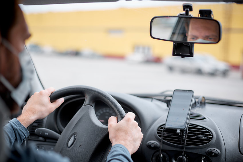 Taxi Driver wearing Face Mask